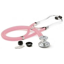 Premium Stethoscopes Sprague Double Tube Adult and Pediatric Stethoscope - Ideal Gift for EMT, Nurse, Doctor, Medical Student, Paramedic and First Responders Includes Accessories (FROSTED PINK)