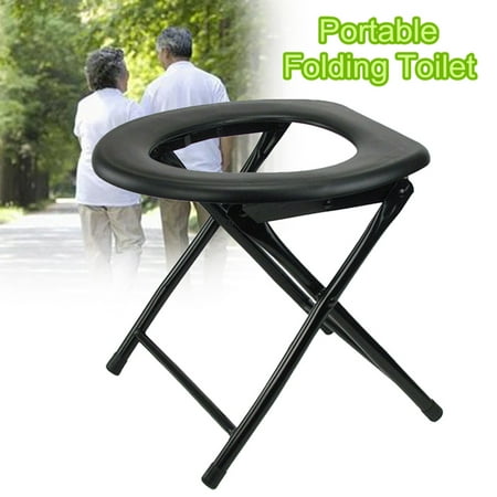 Folding Commode Portable Toilet Seat Porta Potty and Commode Chair for Camping Hiking Trips Construction