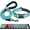 Lake Blue, variant on Dog Leash Set with Reflective Collar, Heavy Duty Thickened Rope Leash for Medium Large Dogs, Extended Length Strong Lead for Walking Training for Golden Retriever Husky Teddy