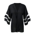 thumbnail image 5 of KingShop Kimono Cardigans V Neck Chiffon Open Front Mesh Panel Blouse 3/4 Sleeve Kimono Cardigan Blouse Tops Cardigan Beach Cover up, 5 of 7