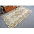 thumbnail image 2 of 3.8x7 ft Area Rug, Vintage Rug, Turkish Rug, Oushak Rug, Rugs For Bedroom, Beige Floor Rug, Turkish Area Rug, Handmade Bedroom Rug, 12915, 2 of 10