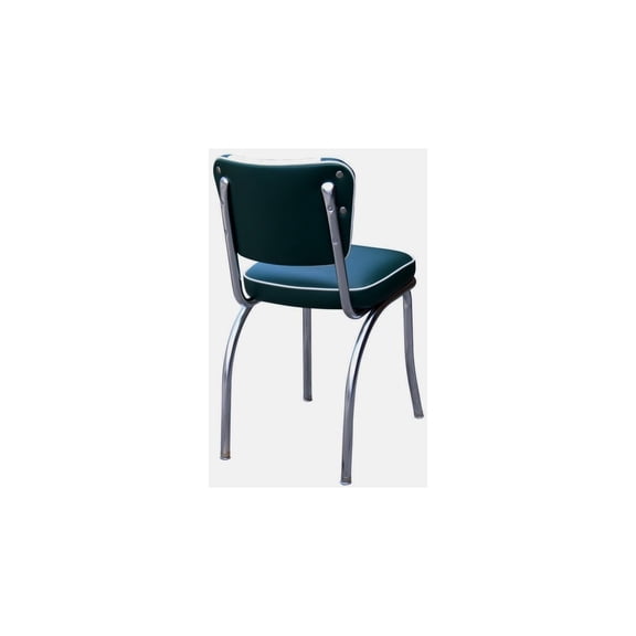 Diner Chair - Mediterranean Style, Chrome Frame, 18" Seat Height, Dual Tone Design