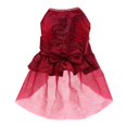 thumbnail image 2 of Vestido de Princesa En Capas para Perro Jinwen Ropa Rojo L, 2 of 8