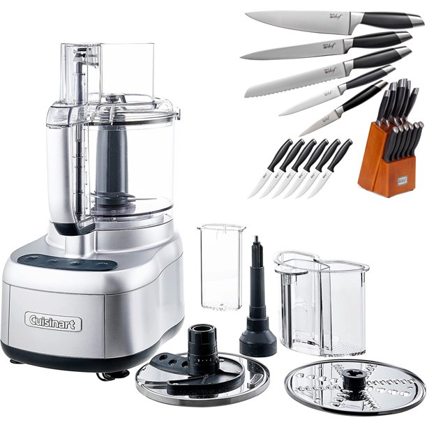 Cuisinart FP11SV Elemental 11 Cup Food Processor, Silver Bundle with