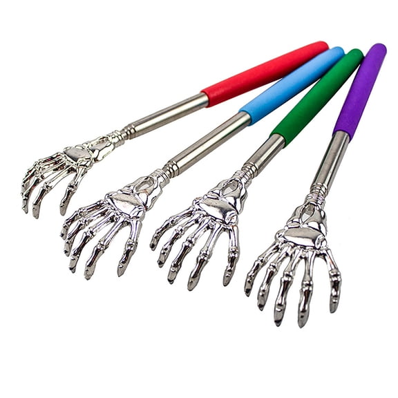 Travelwant 3Pcs/Set Telescoping Back Scratcher - Extendable Telescope Back Scratchers - Bear Claw Metal Telescopic Backscratcher Eliminating Back Itching