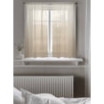 thumbnail image 5 of Beige Brown Ombre Curtains 54 Inch Length,Sheer Curtains for Bedroom Living Room Window Modern Abstract Art Gradient Aesthetics Rod Pocket Drapes Kitchen Curtains Small Half Window 42"x54" 2 Panels, 5 of 6