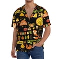 thumbnail image 3 of Disketp Men's Hawaiian Hello Fall Print Shirts Button Down Holiday Beach Shirts-Large, 3 of 7