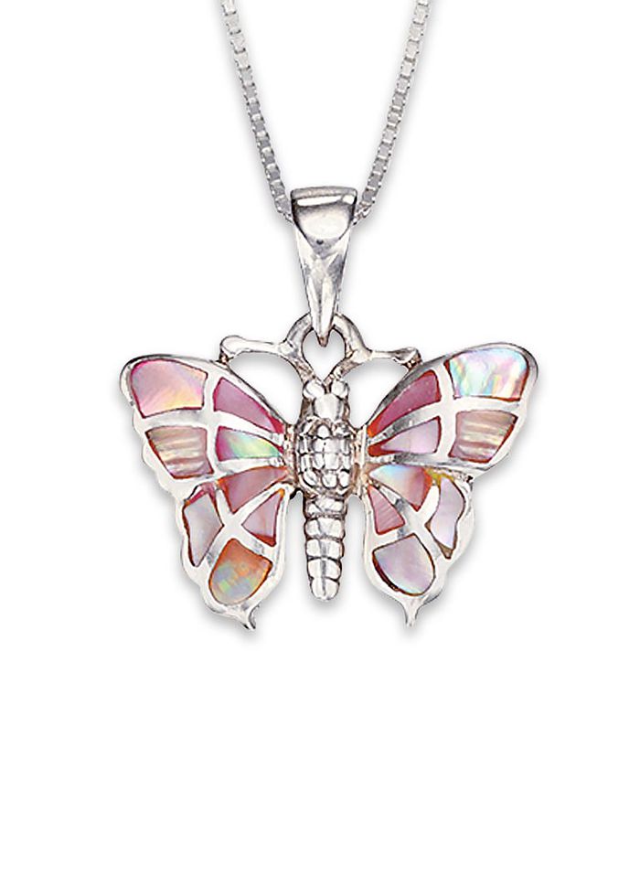 Mother-of-Pearl Butterfly Pendant 