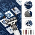 thumbnail image 5 of Area Rugs 4'x6'. Coastal Nautical Carpet Runner Indoor Outdoor Rugs Home Decor Aesthetic, Summer Ocean Sea Navy Blue Plaid Checkered Non Slip Mats Washable Accent Rug for Living Room Bedroom, 5 of 8