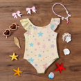thumbnail image 5 of Abcomgle 3t Swimsuit Girls Gradient Stars One Piece Little Girls Swimsuit Ruffled Stretchy Bathing Suits for Girls, 5 of 7