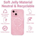 thumbnail image 4 of Loeoel Funda Para Iphone 14 Con Purpurina Compatible Con Magsafe Girly Cute Sparkly Magnetic Mag Safe Pretty Phone Case Para Mujer Bedazzled Bling Sparkle Slim Bright Silicone Rubber Jelly Rosa Claro, 4 of 5