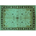 thumbnail image 1 of Ahgly Company Indoor Rectangle Oriental Turquoise Blue Industrial Area Rugs, 8' x 10', 1 of 4