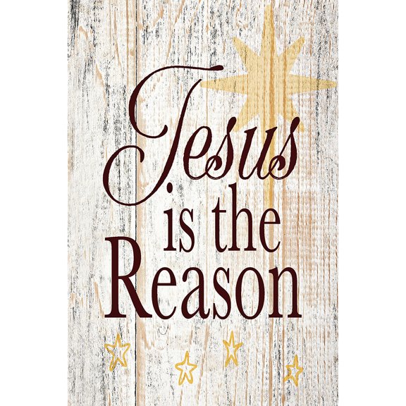 Dexsa Jesus is the Reason Wood Plaque with Words Quote (6 x 9 Inches) – Hook for Hanging or Place on Your Tabletop