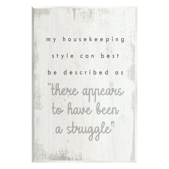 Stupell Industries Funny Housekeeping Style Phrase Typography Painting Unframed Art Print Wall Art, 10 x 15