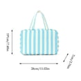 thumbnail image 3 of Four Layer Striped Toiletry Bag with Wet and Dry Separation, Large Capacity Travel Cosmetic Makeup Organizer, Waterproof Polyester, 28 x 19 x 7 cm, Multicolor, 3 of 8