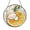 Acrylic 3.5 Inch, variant on Cat Lemon Citrus Stained Glass Style Suncatcher Window Hanging Decor, Playful Feline Decorative Acrylic Panel Ornament for Kitchen Window Art and Fruit Inspired Home Decor