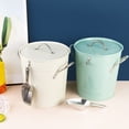 thumbnail image 3 of Masteelf White Galvanized Iron Ice Bucket for Home Use with Scoop Big Opening and Thicken Design 1 Piece, 3 of 8