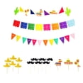 thumbnail image 2 of Yuarrent Banner Decoraciones de Fiesta Mexicana Varias colas Fiesta Adorno colgante Paredes Carnaval Festival Suministros sombrero Kits de decoración para fiestas pequeño sombrero, 2 of 6