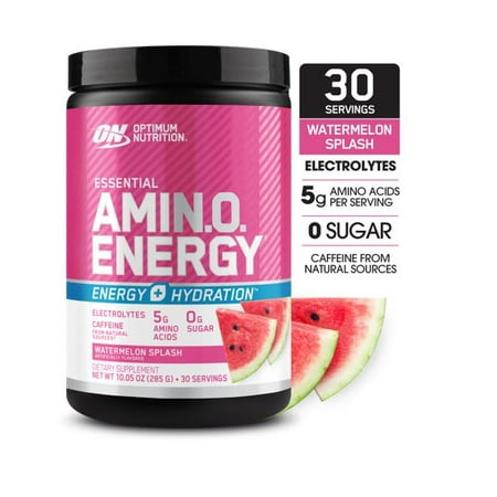 Optimum Nutrition Amino Energy Plus Electrolytes Watermelon Splash Energy Drink Powder