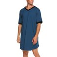 thumbnail image 4 of INCERUN Mens Solid Color Loose Casual Mid-length Casual Pajamas Homewear, 4 of 7