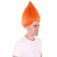 thumbnail image 3 of HPO Adult Unisex Orange Costume Wig – Straight Synthetic Fiber Hair for Halloween, Parties & Cosplay, 3 of 9