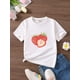thumbnail image 1 of Girls' Summer Strawberry Print Casual T-Shirt - Breathable, Soft Polyester, Short Sleeve, Round Neck, Loose Fit Knit Top for Youngsters, Strawberry Shirt, 1 of 5