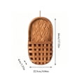 thumbnail image 3 of Indoor Wooden Hanging Basket, Wall Decoration Storage Basket, Hand Woven Solid Wood Chips Flower Arrangement Wall Decor With Hanging Rope For Kitchen Entryway Bathroom, 3 of 7