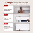 thumbnail image 6 of Allesin zen Blackout Roller Shades for Windows (Linen White45x72),Cordless,Free-Stop,UV Protection,Block All Lights,Square Cassette Covered Matching Fabric, Shades for Bedroom, Office, Living Room, 6 of 9
