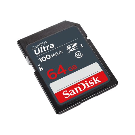 Image of SanDisk 64GB Ultra SDXC UHS-I Memory Card 100MB/s C10 SDXC SDSDUNR-064G-GN3IN
