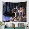 thumbnail image 3 of Tapiz Forest Wolf Starry Sky Lion Animal 200 x 150 cm, 3 of 3