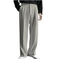 thumbnail image 2 of Men's Classic Fit Flex Waist Flat Front Dress Pants Khaki, 2 of 7