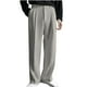 thumbnail image 2 of Pantalones largos de moda para hombre, con cordón, cintura elástica, color liso, informales, largos, de chándal, de pierna recta, holgados, casuales, blancos, de pierna ancha, para hombre., 2 of 6