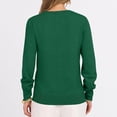 thumbnail image 5 of Garbnen Women's Sweater Knitted Basic V Neck Women's Long Sleeve Tops Lightweight Soft Fall Winter Warm Dressy Tunic Tops for Women Green L, 5 of 6