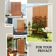 thumbnail image 5 of Outsunny Decorative Metal Outdoor Privacy Screen, Freestanding Privacy Fence Screen Outdoor Divider with Stand, 78" H x 48" W, Brown, 5 of 9