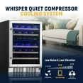 thumbnail image 4 of Newair 24 inch 46 Bottle Wine Cooler Refrigerator, Built-in Recessed Kickplate, Dual Zone Wine Fridge in Stainless Steel, 4 of 17