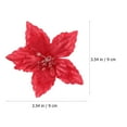 thumbnail image 4 of KONTONTY 10Pcs Red Simulated Flower Decor Christmas Tree Adornments for Party and Home, 4 of 8
