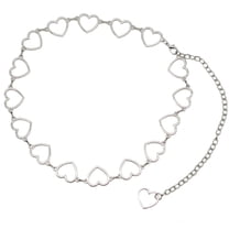 HUANLEDASH Fashion Heart Shape Pants Belt Adjustable Extended Chain Long Tassel Dress Belt Waist Chain Clothing Accessories