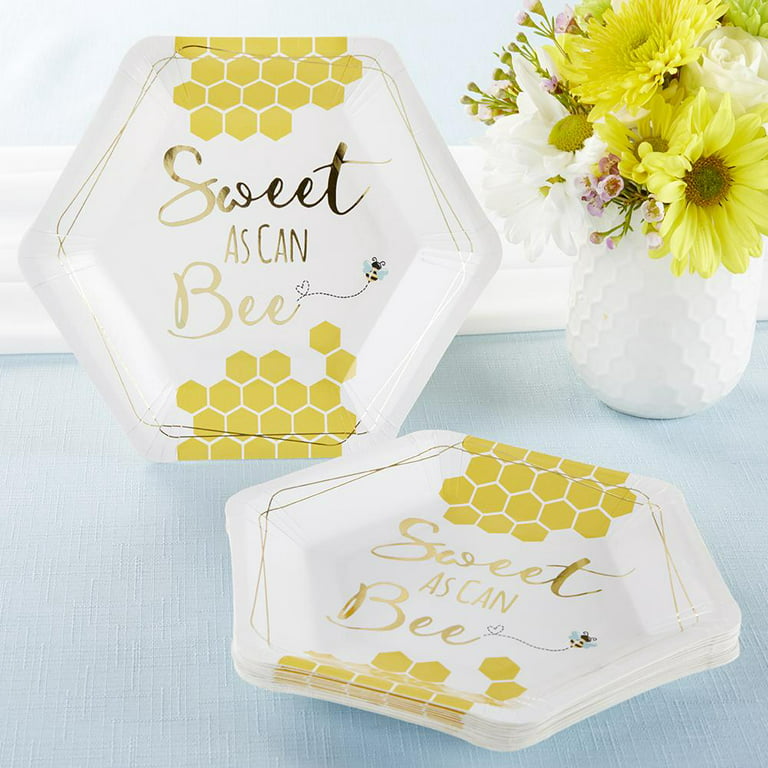 Floral Bee Disposable Paper Plates
