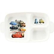 Yaksel Disney Cars Lunch Plate, deep type, made in Japan, children's tableware, divider plate, microwave/dishwasher safe, antibacterial 26 x 15.5 x 2.8cm 13410