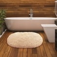 thumbnail image 3 of xiuh bathroom rug mat extra soft and absorbent microfiber bath rugs non slipshaggy bath carpet machine wash dry bath mats for bathroom floor tub and shower beige home & garden 2023, 3 of 8