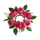 thumbnail image 2 of Corona De Velas De Plástico Con Rosas Simuladas Corona de rosas de seda roja para decoración de velas de boda, fiestas y ambiente festivo (1 unidad) JASKFLY, 2 of 9