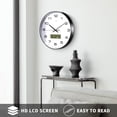 thumbnail image 5 of Reloj de pared TIMESS con pantalla LCD silenciosa de 12 esferas que no hace tictac, 5 of 5