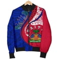 thumbnail image 3 of Chaqueta con estampado 3D de Haití 2024, escudo de armas de la bandera nacional, para hombre y mujer, abrigo de manga larga, chaqueta deportiva de calle para niños, ropa, 3 of 5