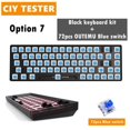 thumbnail image 2 of Kits Clavier Mécaniques Tester68 2.4G/Bluetooth Rouge Marron 5.0 Noir option 7, 2 of 9