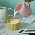 thumbnail image 4 of Hand Painted Ceramic Cream Pitcher Sauce Pot With Handle Cute Pointed Spout Gravy Boat, 4 of 7