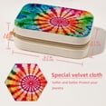 thumbnail image 5 of tie dye Velvet Portable Earring Holder with Removable Compartment: Display Case, Jewelry Box, Decorative Box - Gift!, 5 of 7