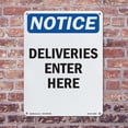 thumbnail image 5 of Deliveries Enter Here OSHA Notice Aluminum Sign 24 Inch x 18 Inch - 10 Pack, 5 of 8