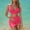 A Hot Pink, variant on HAPIMO Women's Tropical Hawaii Bikini Sets Straps Top with High Waist Mini Skirt 2 Piece Bating Suit Summer Seaside Clothes for Women Black L