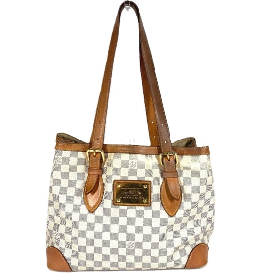 Pre-Owned LOUIS VUITTON N51206 Damier Azur Hampstead MM Tote Bag, Shoulder Canvas,... (Fair)