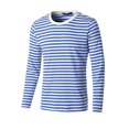 thumbnail image 1 of CamisePaHombres Cuello Redondo Mangas Largas Estampado de Rayas Azul 44, 1 of 7